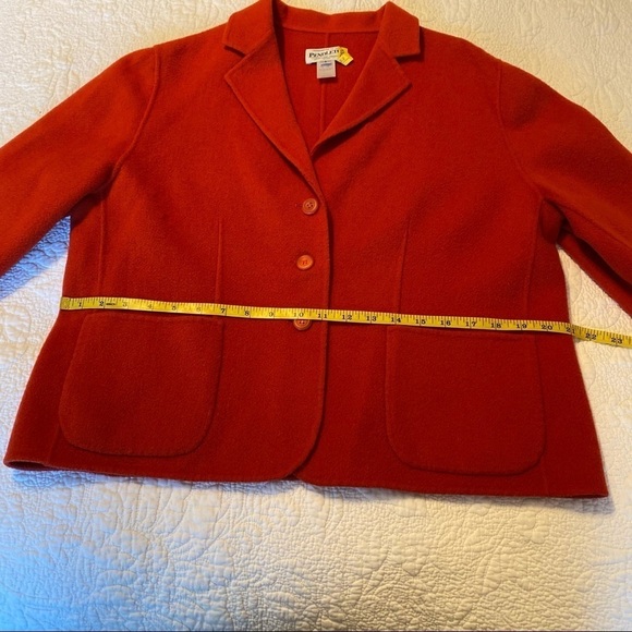 Pendleton Merino Wool Button Front Rust Blazer - Large - Picture 11 of 15